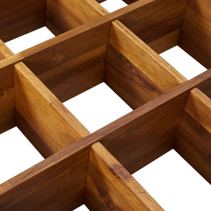 Odlingslåda för örter upphöjd massivt akaciaträ 60x60x15 cm