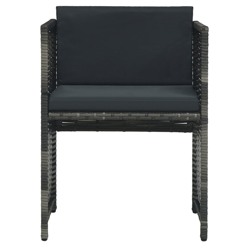 Caféset med dynor 3 delar konstrotting grå