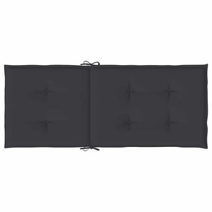 Stolsdynor 2 st svart 120x50x3 cm tyg