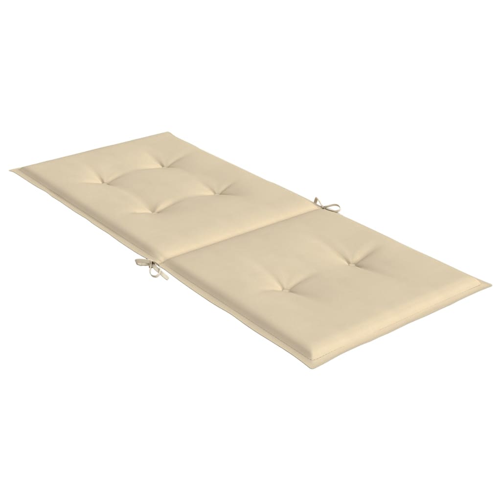 Stolsdynor 4 st beige 120x50x3 cm tyg