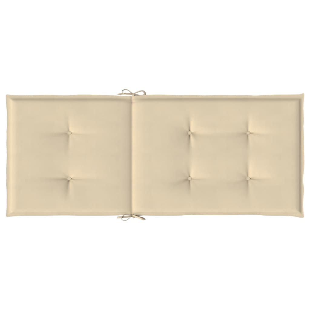 Stolsdynor 4 st beige 120x50x3 cm tyg