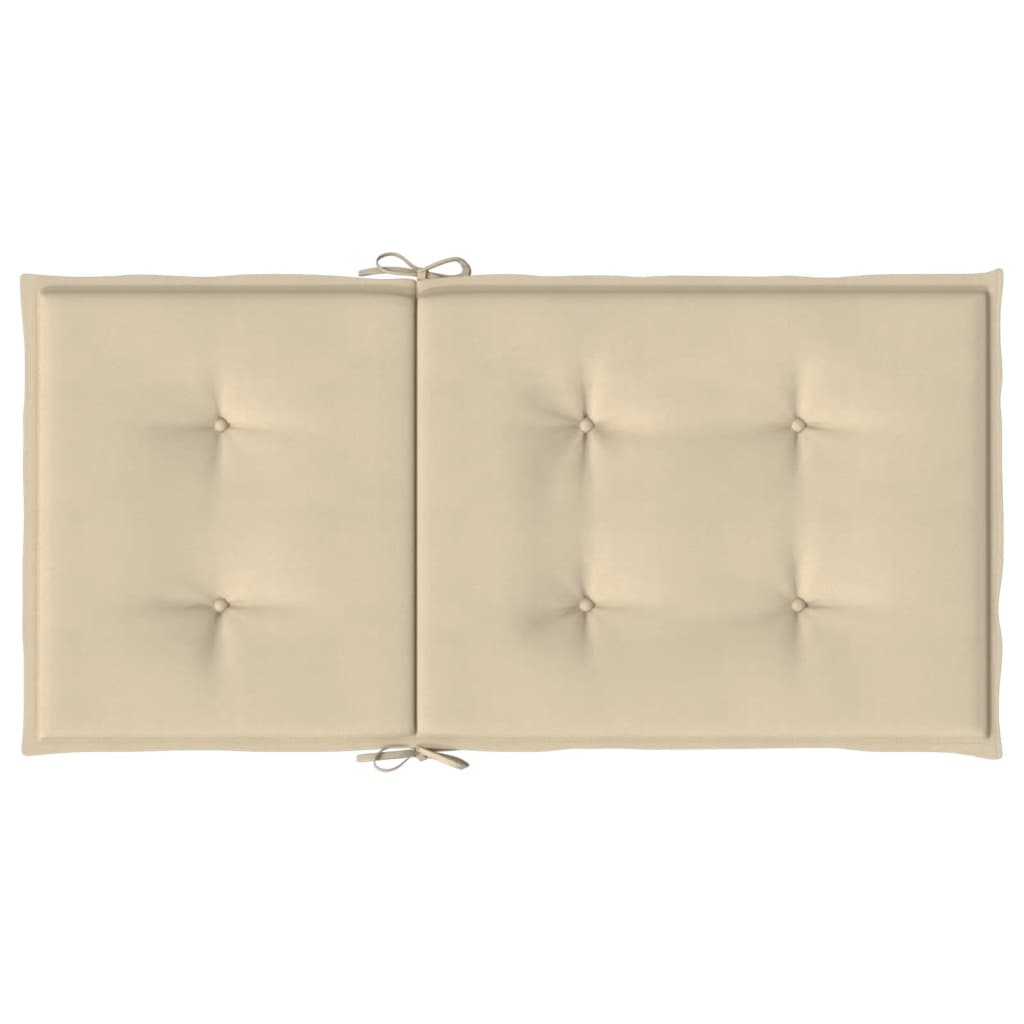 Stolsdynor 2 st beige 100x50x3 cm oxfordtyg