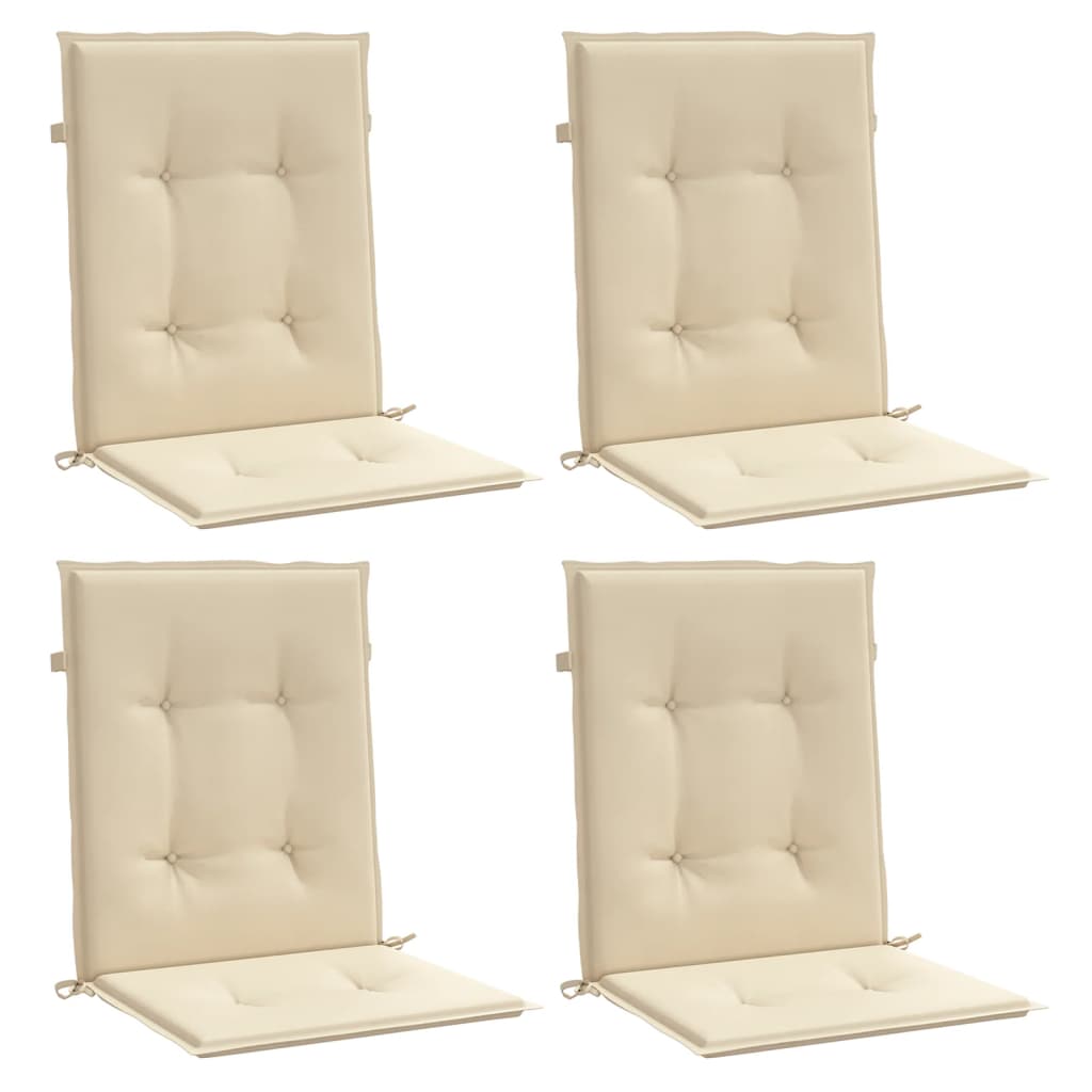 Stolsdynor 4 st beige 100x50x3 cm oxfordtyg