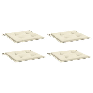 Stolsdynor 4 st gräddvit 40x40x4 cm oxfordtyg