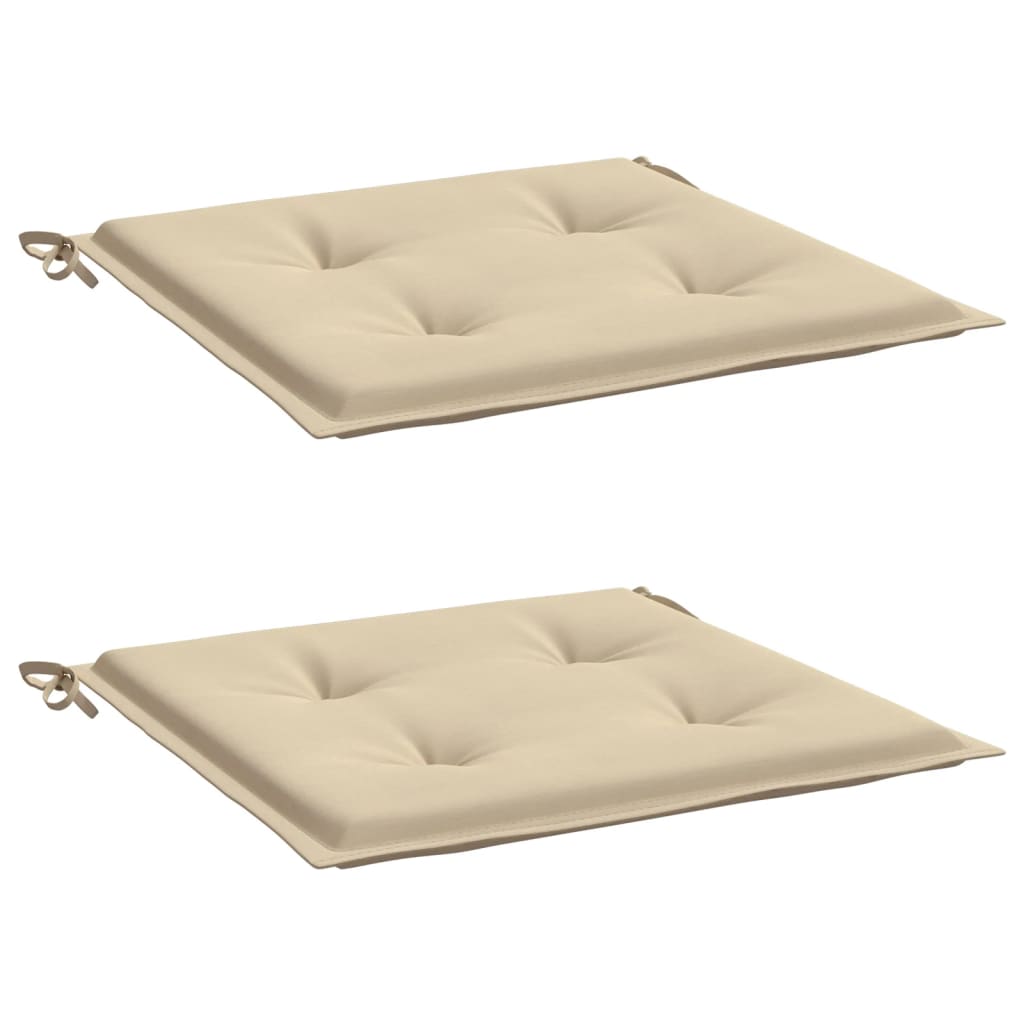 Stolsdynor 2 st beige 50x50x4 cm oxfordtyg