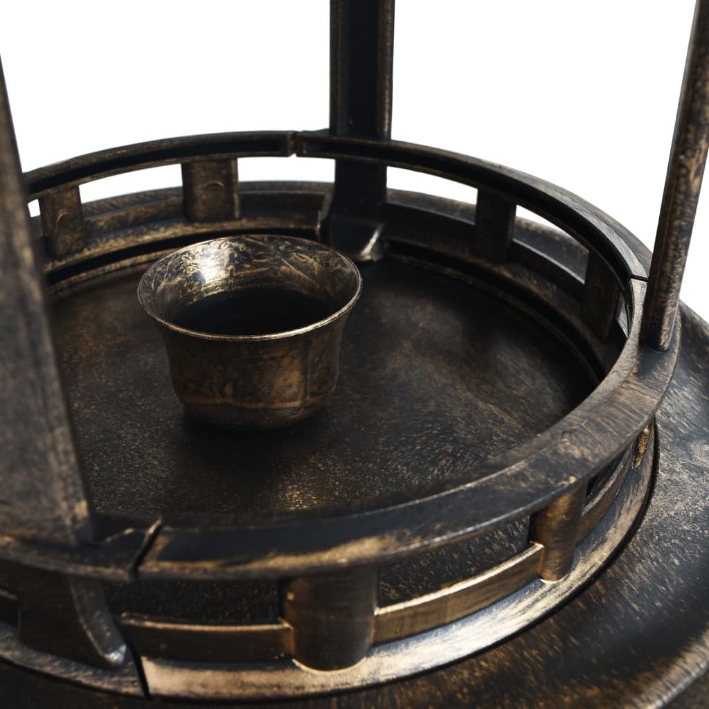 Dekorativt fågelbad med soldrivna LED-lampor plast