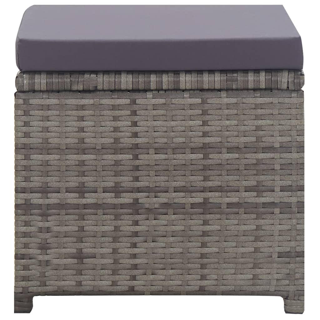 Matgrupp för trädgården 13 delar konstrotting & akaciaträ antracit