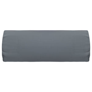 Nackstöd till solstol grå 40x7,5x15 cm textilene