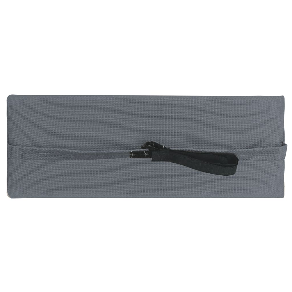 Nackstöd till solstol grå 40x7,5x15 cm textilene
