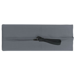 Nackstöd till solstol grå 40x7,5x15 cm textilene