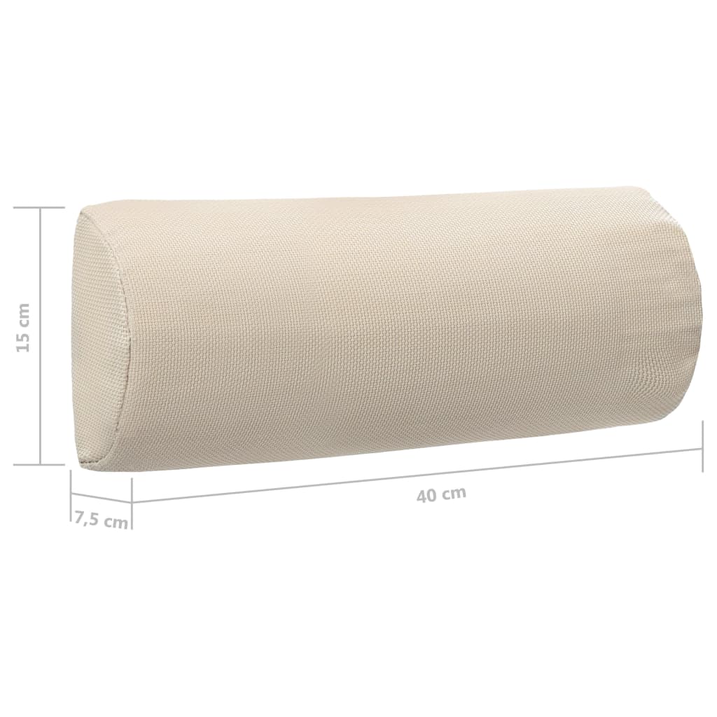 Nackstöd till solstol gräddvit 40x7,5x15 cm textilene