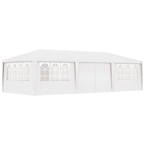 Professionellt partytält med väggar 4x9 m vit 90 g/m²