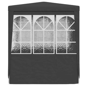 Professionellt partytält med väggar 2,5x2,5 m antracit 90 g/m²