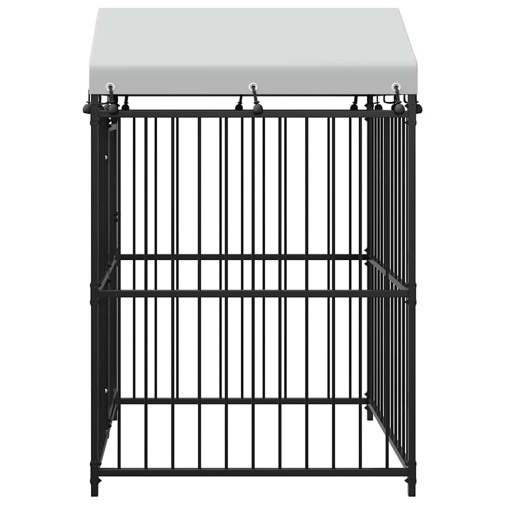 Hundgård för utomhusbruk med tak 120x120x150 cm