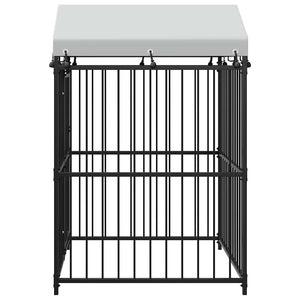 Hundgård för utomhusbruk med tak 120x120x150 cm