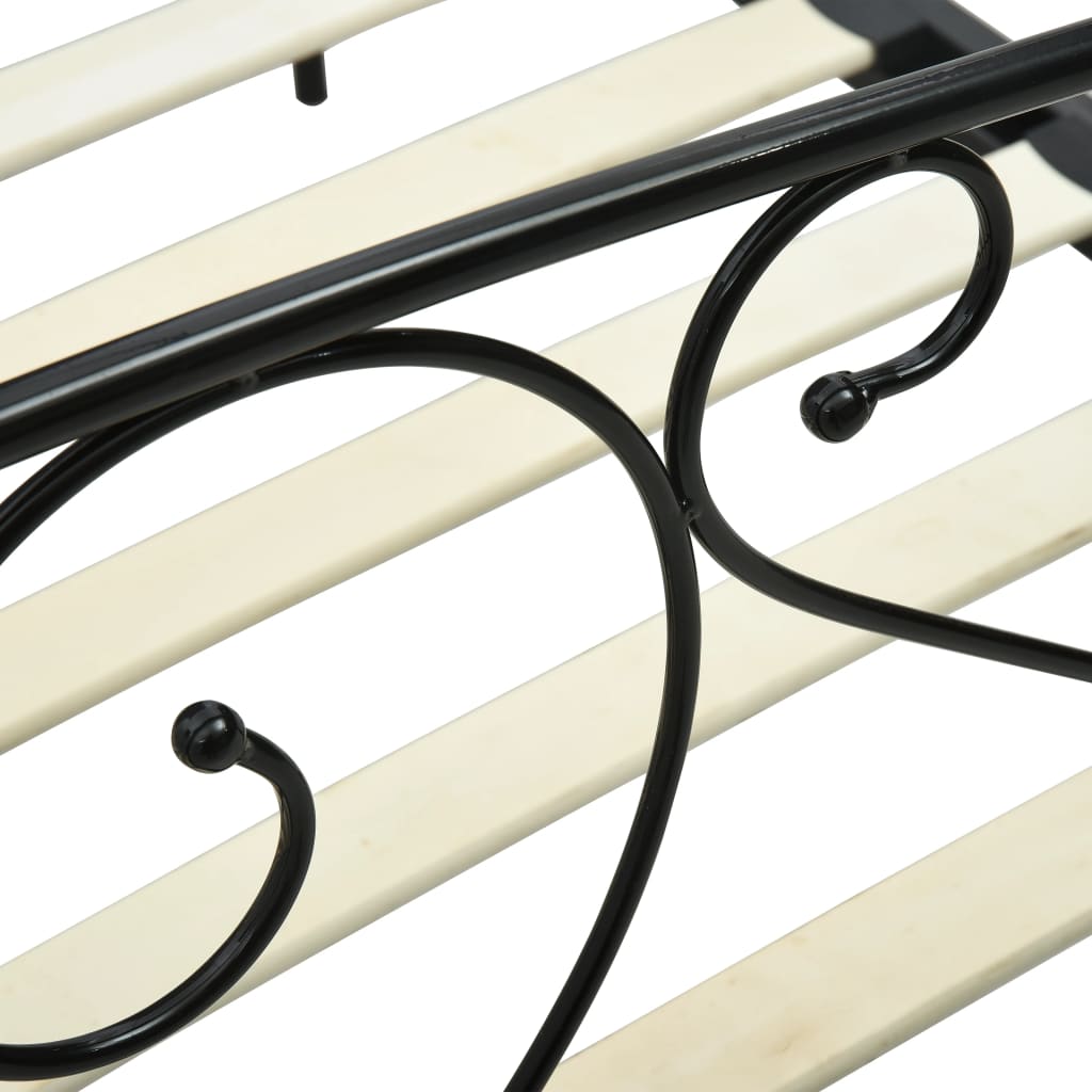 Sänghimmel utan madrass svart 140x200 cm metall