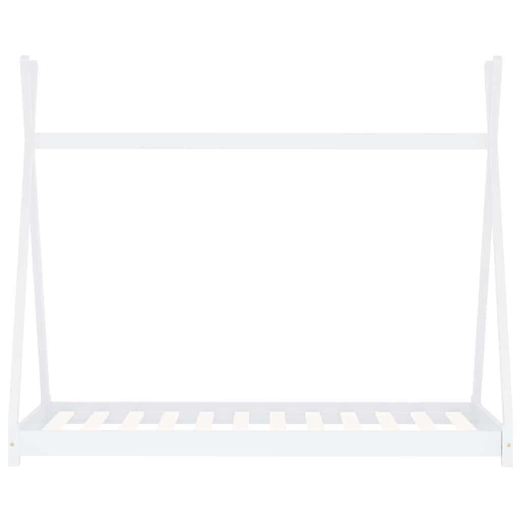 Barnsäng vit massiv furu 80x160 cm