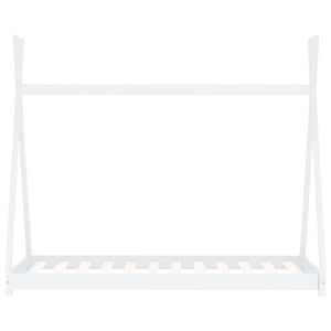 Barnsäng vit massiv furu 80x160 cm