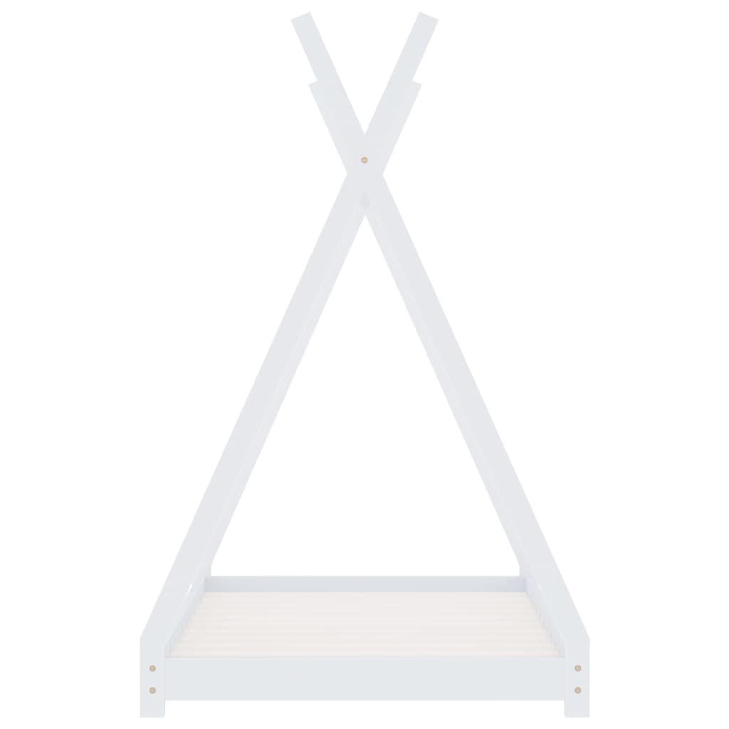 Barnsäng vit massiv furu 80x160 cm