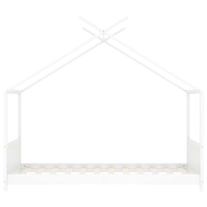 Barnsäng vit massiv furu 80x160 cm