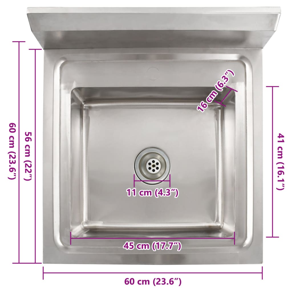 Diskho enkel rostfritt stål