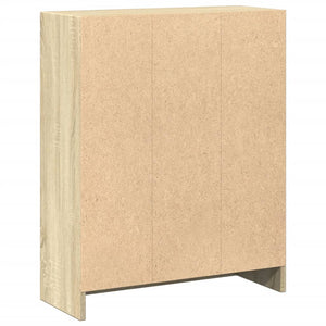 Bokhylla sonoma-ek 60x24x76 cm konstruerat trä