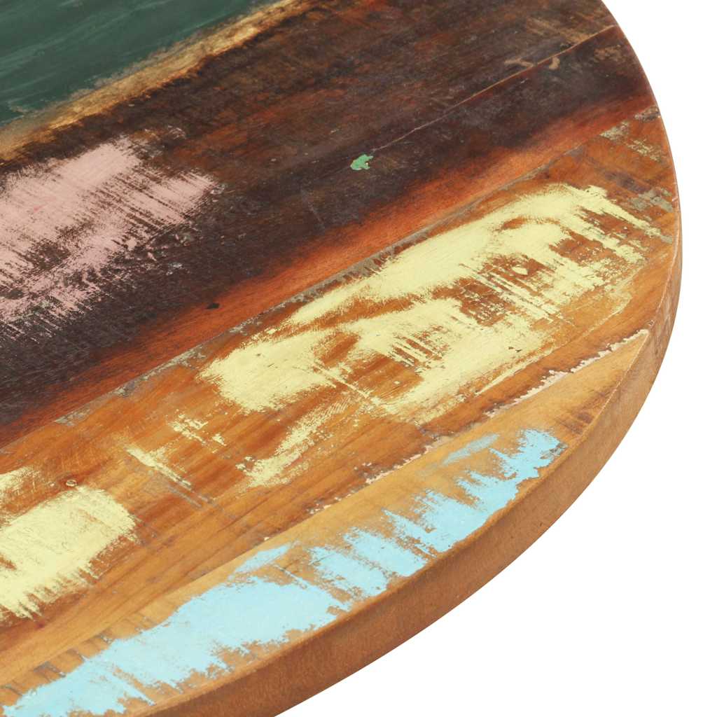 Rund bordsskiva 50 cm 25-27 mm massivt återvunnet trä