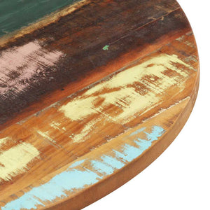 Rund bordsskiva 50 cm 25-27 mm massivt återvunnet trä