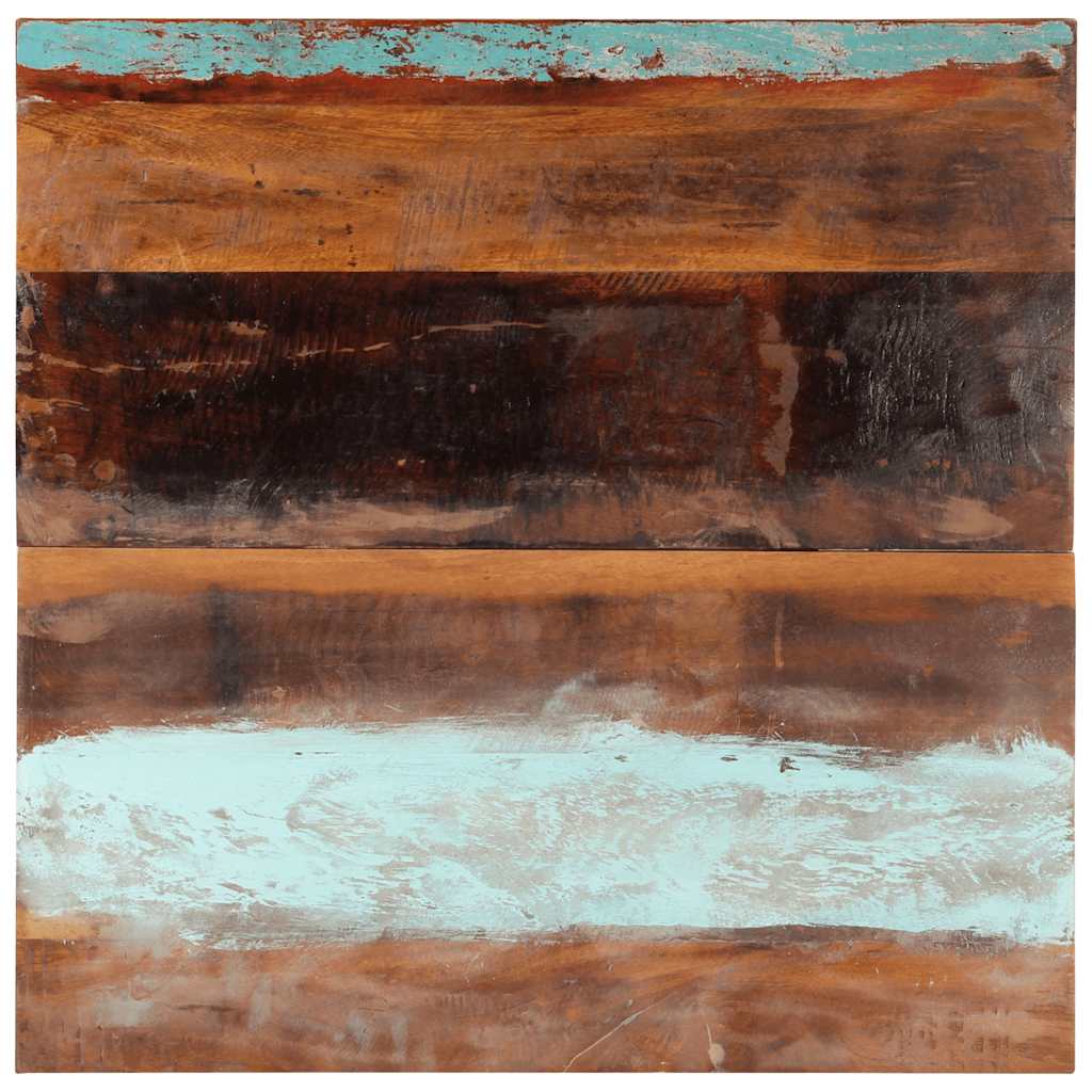 Fyrkantig bordsskiva 80x80 cm 25-27 mm massivt återvunnet trä