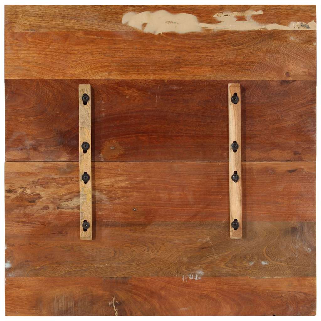 Fyrkantig bordsskiva 80x80 cm 25-27 mm massivt återvunnet trä