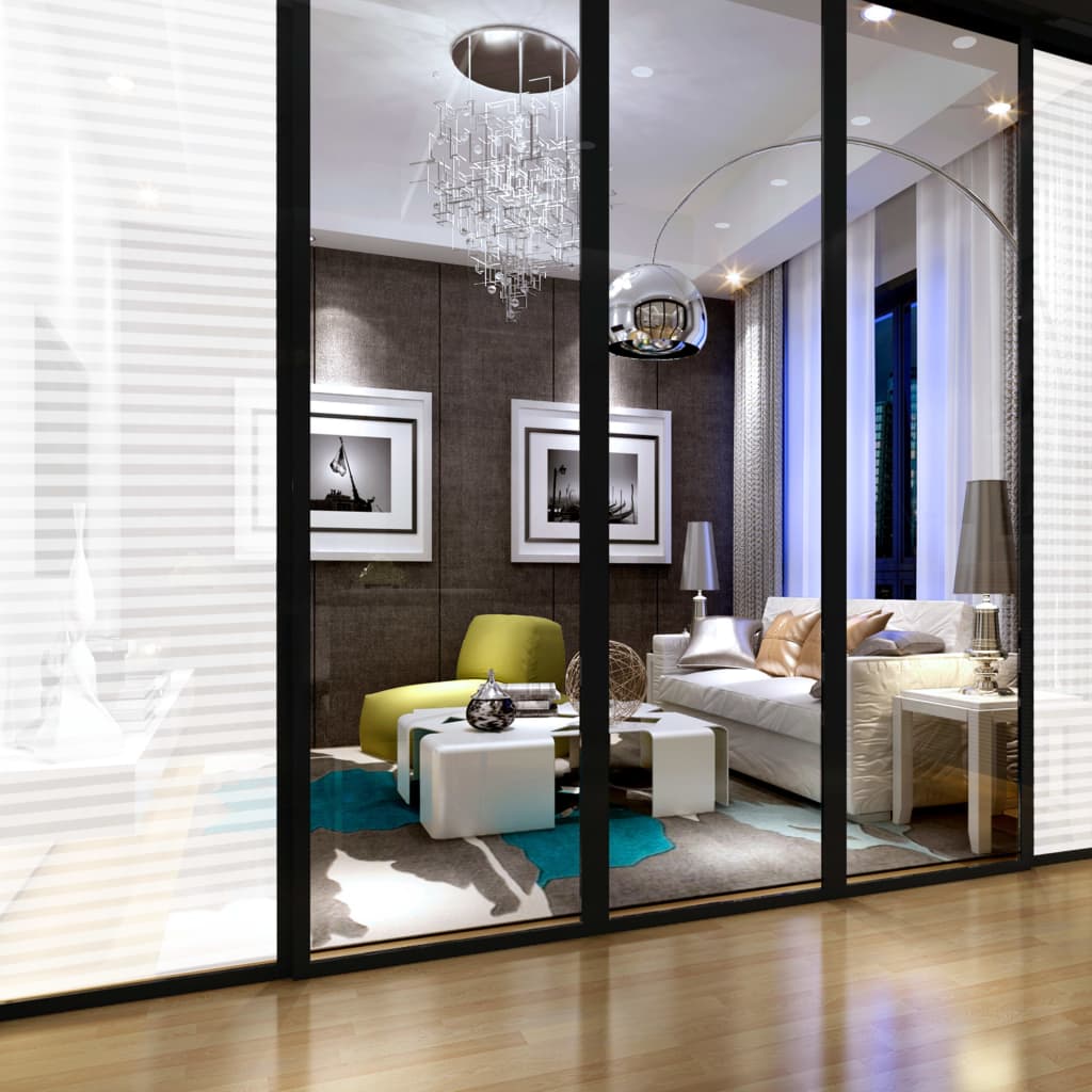 Fönsterfilm frostad randig design 0,9x50 m PVC