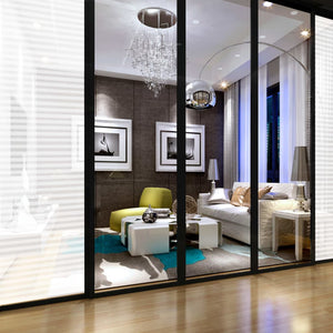 Fönsterfilm frostad randig design 0,9x50 m PVC