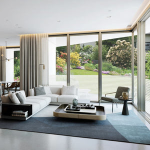 Fönsterfilm frostad randig design 0,9x100 m PVC