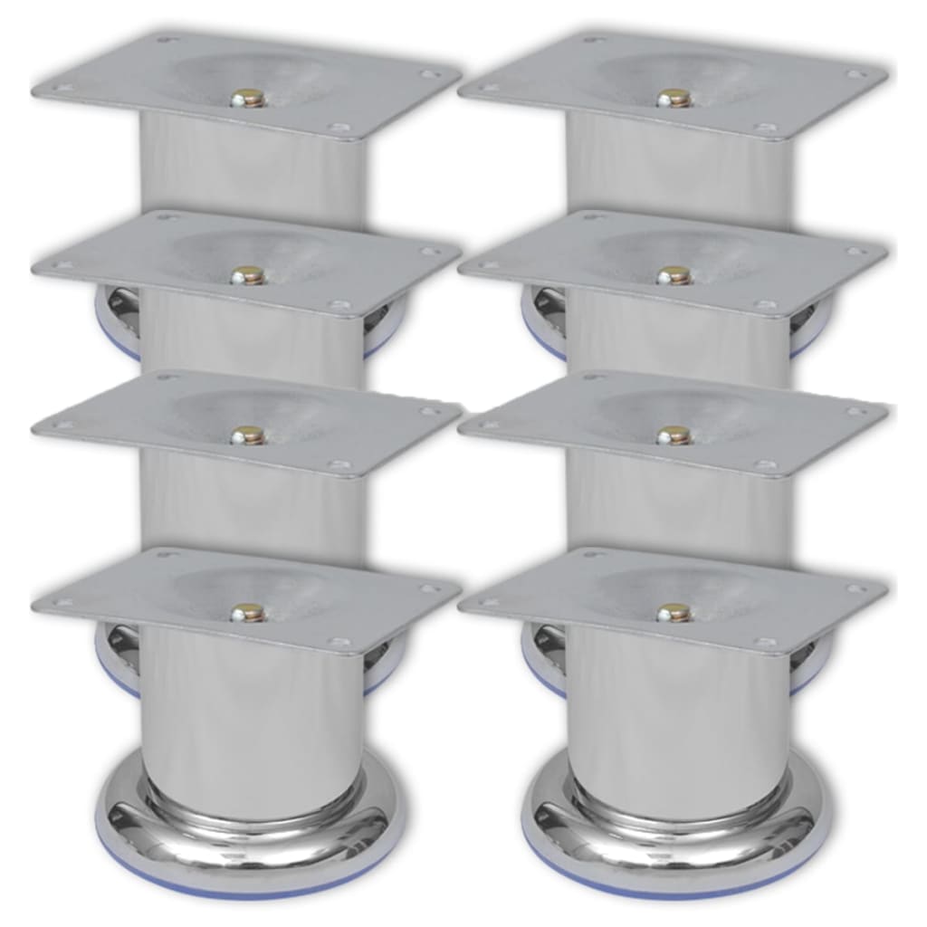 Runda soffben 8 st krom 60 mm
