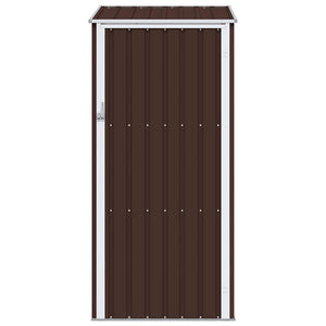 Trädgårdsskjul brun 87x98x159 cm galvaniserat stål