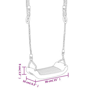 Gungor med rep 2 st blå 38x16 cm polyeten