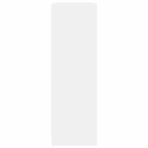 Bokhylla vit 80x24x75 cm konstruerat trä