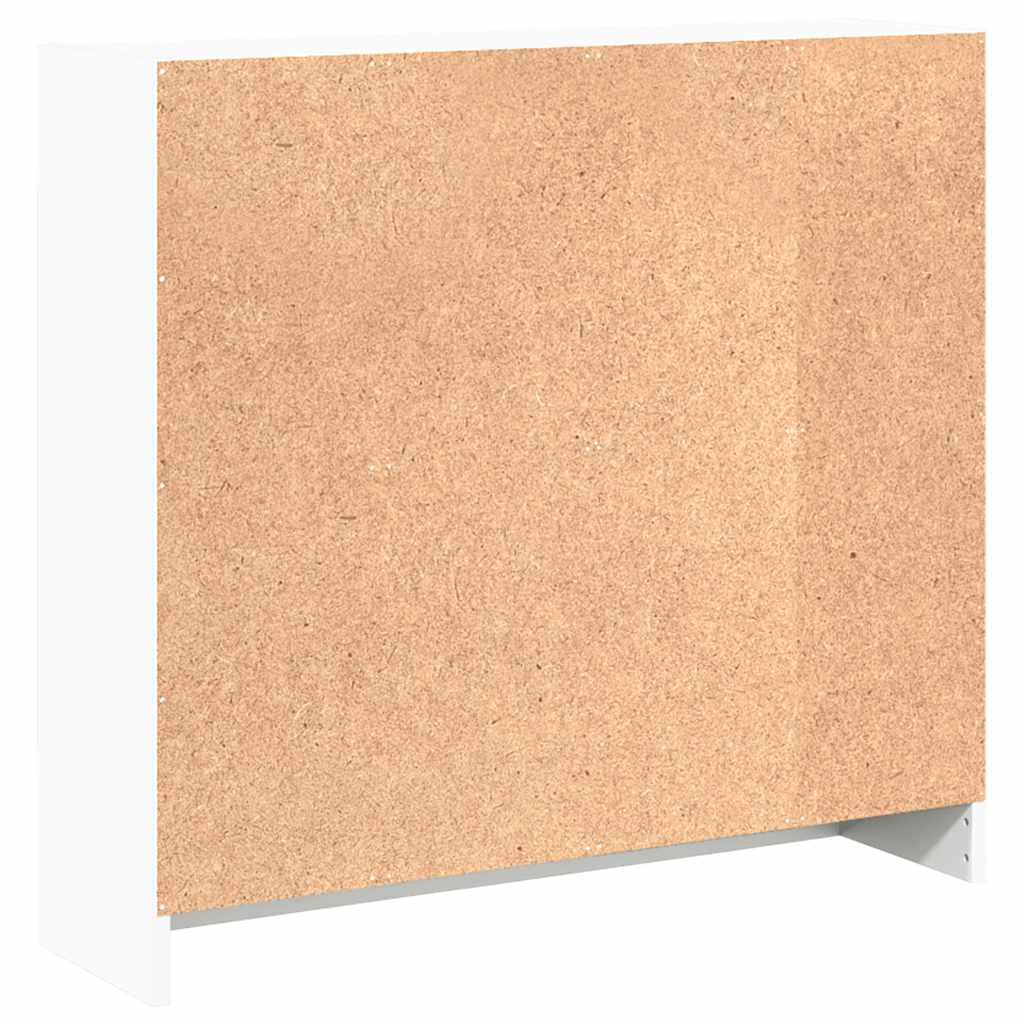 Bokhylla vit 80x24x75 cm konstruerat trä