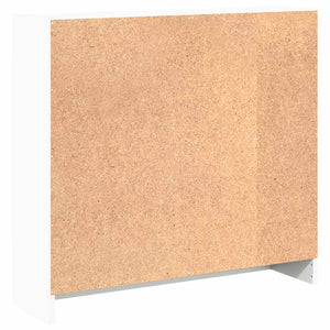 Bokhylla vit 80x24x75 cm konstruerat trä