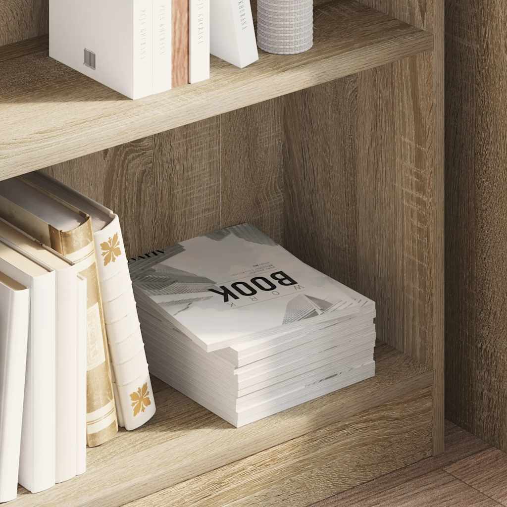 Bokhylla Sonoma ek 80x24x75 cm konstruerat trä