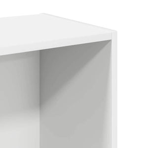 Bokhylla med 2 hyllor vit 40x30x76,5 cm konstruerat trä