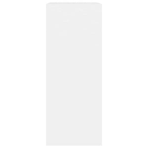 Bokhylla med 2 hyllor vit 60x30x76,5 cm konstruerat trä