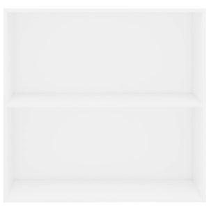 Bokhylla vit 80x30x76,5 cm konstruerat trä