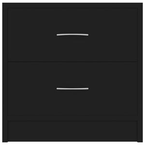 Sängbord svart 40x30x40 cm konstruerat trä