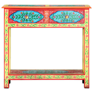 Handmålad skänk 80x35x75 cm massivt mangoträ