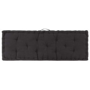 Dyna till pallsoffa bomull 120x40x7 cm svart