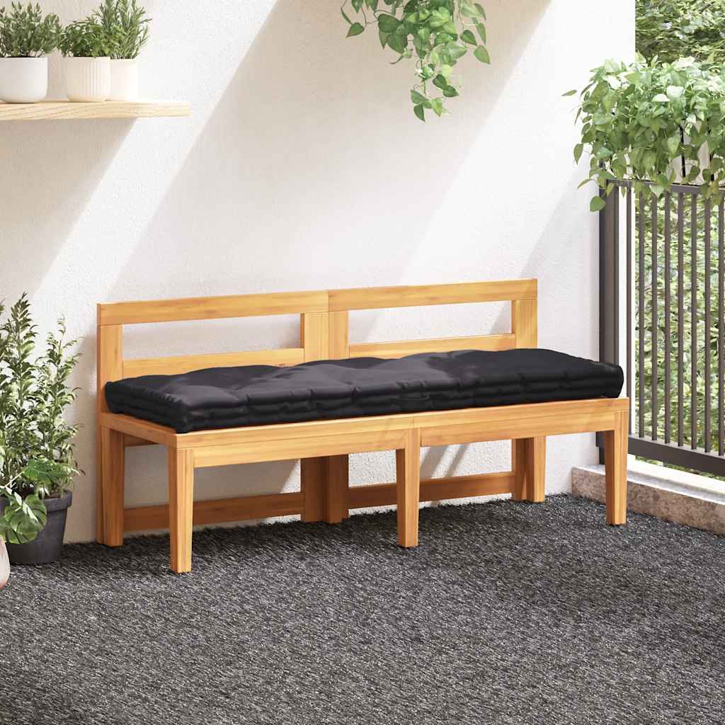 Dyna till pallsoffa bomull 120x40x7 cm svart