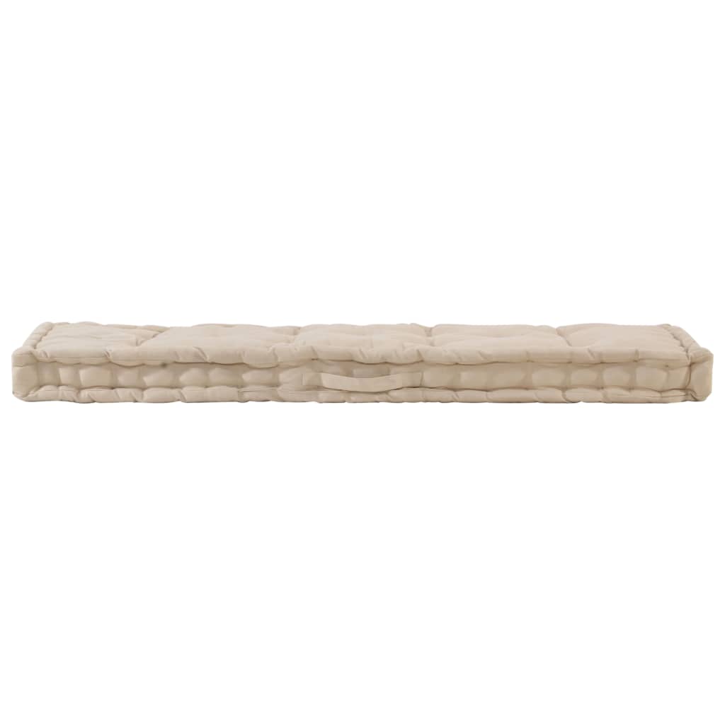 Dyna till pallsoffa bomull 120x40x7 cm beige