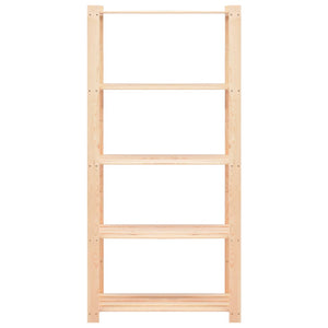 Förvaringshylla 5 hyllor 2 st 80x38x170 cm furu 250 kg
