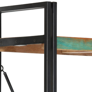 Bokhylla med 5 hyllor 90x30x180 cm massivt återvunnet trä